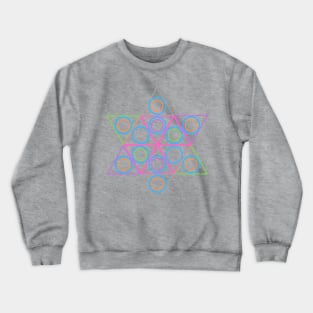 Triangle & Circle Star Teture Crewneck Sweatshirt